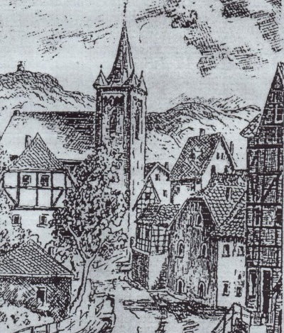 Abb.: Zehnthaus und Kirche